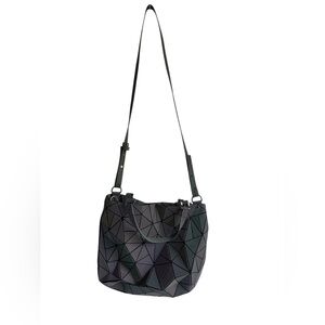 Chic Black Geometric Shoulder Bag